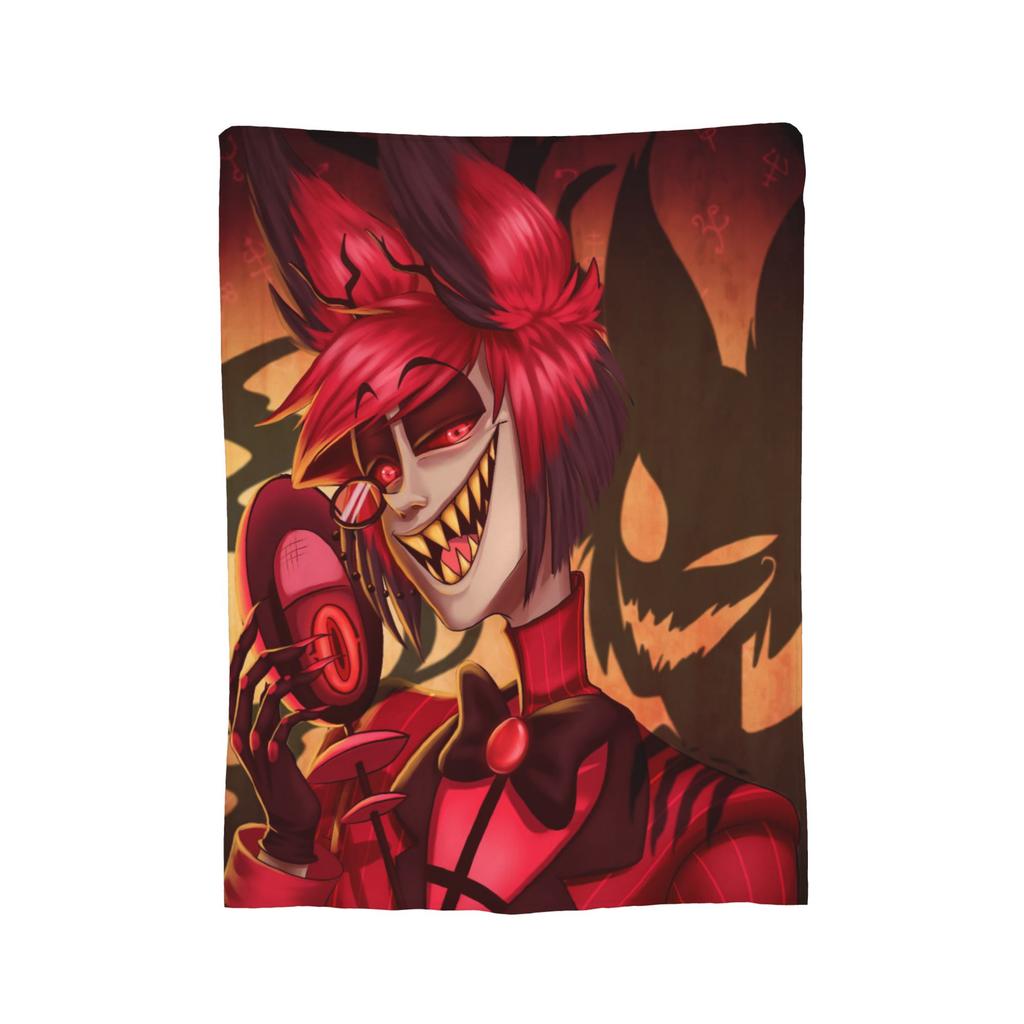Cartoon Hazbins Hotels Vox Blanket Flannel Printed Multi-function Super Warm Throw Blanket for Bedding Car Rug Piece