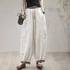Women's Literary and Artistic Fashion Stitching Linen Carrot Pants All-match Western Style Lantern Casual Pants