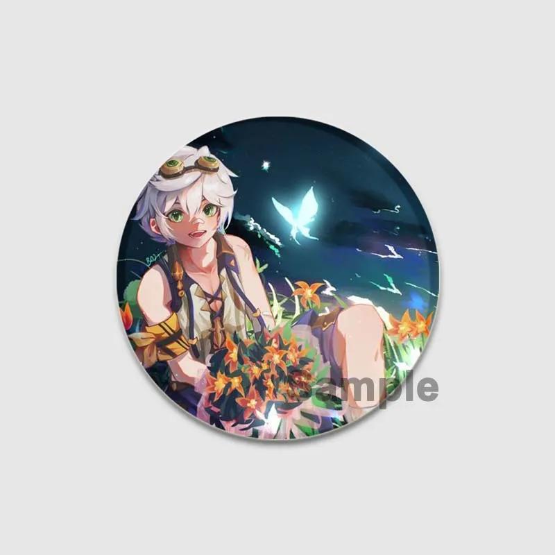 Значки Bennett 32/44/58 мм, аниме-броши ручной работы Genshin Impact, значок на лацкан игрового персонажа, креативный значок в виде мультяшной фигурки, подарочный аксессуар