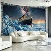 Titanic Wall Tapestry Aesthetic Wall Hanging Printed Fabric Blanket Decorative Tapestries for Bedroom Living Room Home Decor