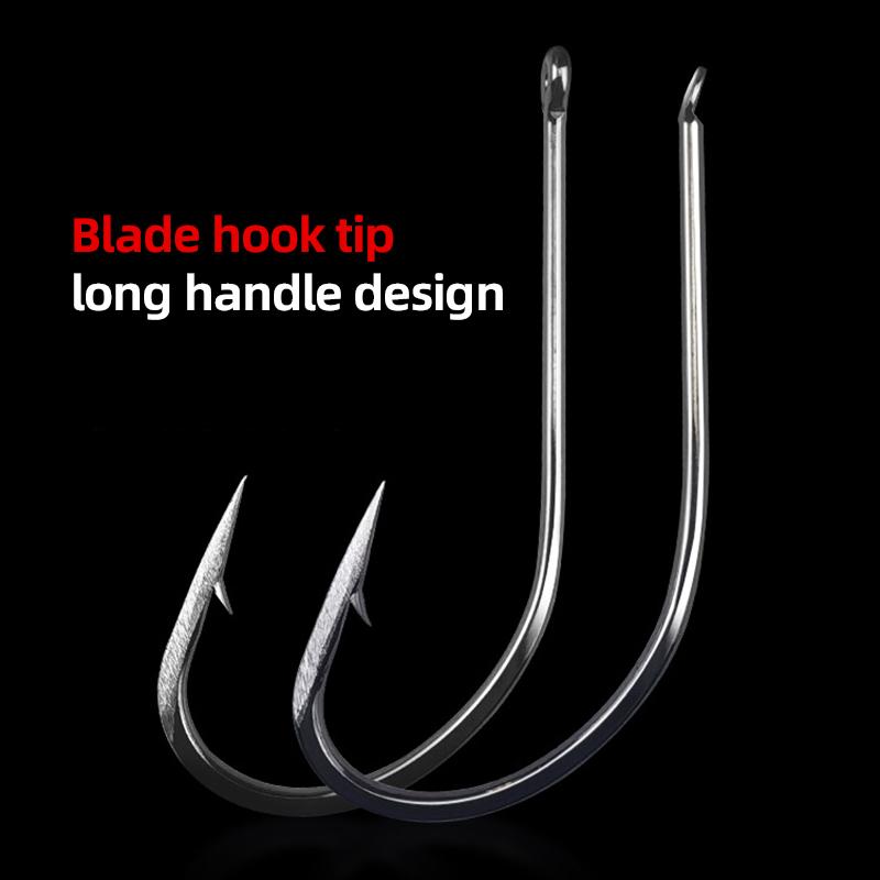 10 шт. набор рыболовных крючков с зазубринами и прокалывающим чешую лезвием – заточенное вручную острие и крючки с якорным ушком