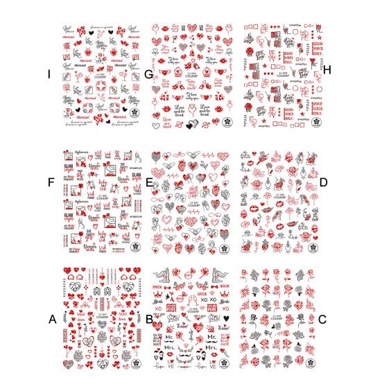 Exquisite Valentine Nail Sticker Paste Easily Long Lasting DIY