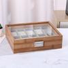 3/6/10/12 Girds Wooden Watches Storage Clock Box Watch Holder Organizer With Transparent Top For Handmade Festive Gifts