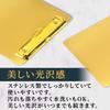 dodtazz Binder Clipboard Gold Stainless Steel Document Organizer Folder Strong Fixation x (225 310mm/2pcs)