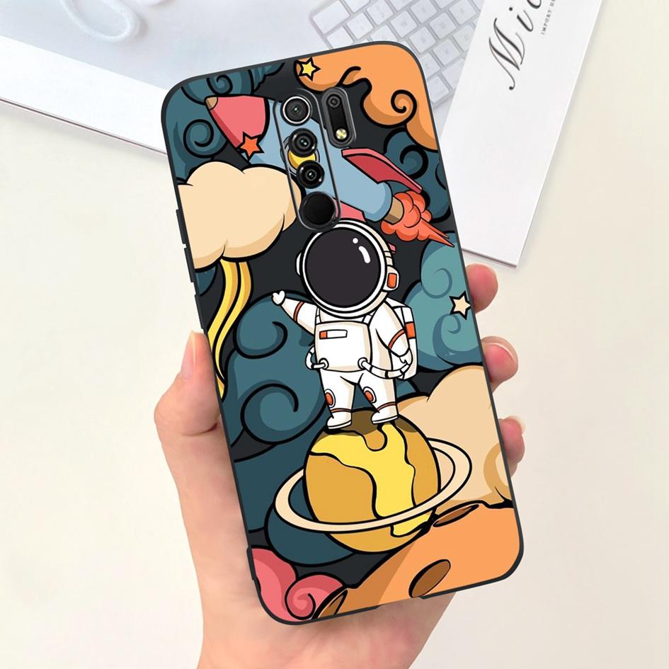 For Xiaomi Redmi 9 Case Redmi 9 Prime Protective Cover Cute Astronaut Cartoon Painted Soft Funda For Xiomi Redmi 9 9Prime Bumper