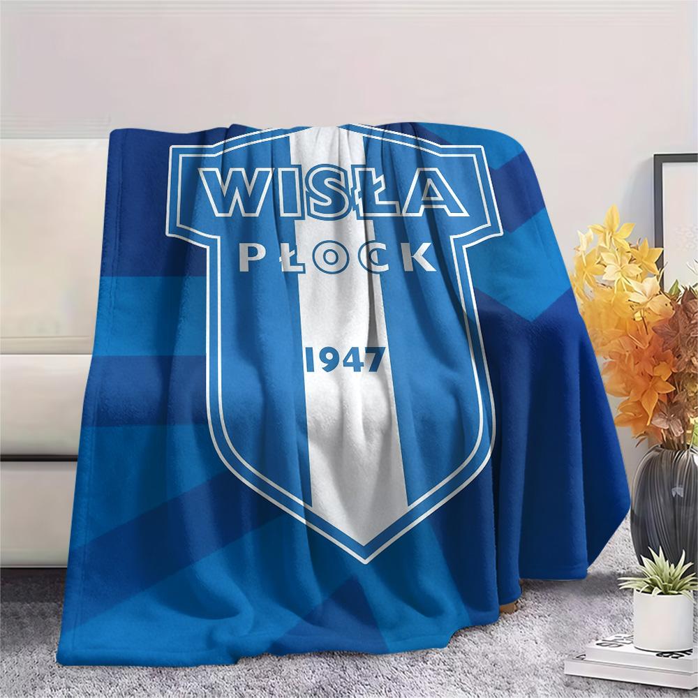 Wisła Płock Print Flannel Blanket, High quality Comfortable for All Seasons, Home Decor, Warmth and Comfort