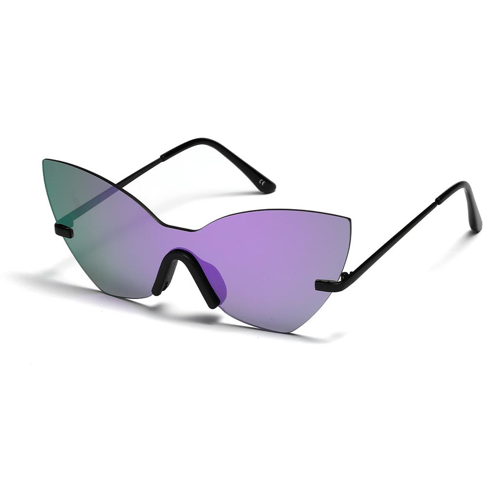 Персонализированные очки для вечеринок Женские без оправы солнцезащитные очки «кошачий глаз» Мужские нестандартные солнцезащитные очки оверсайз