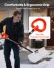 VEVOR Snow Pusher Shovel, 61 cm Wide Outdoor Snowplow Shovel with Ergonomic Grip, HDPE Plastic Blade, Winter Shovels with Segmented Handle