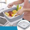 Portable Foldable Kitchen Sink Basket Large Capacity Plastic Storage Bin