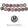 Racing Theme Party Supplies Birthday Decoration Tableware Wheel Arrangement Props Banner Tablecloth Swing Tissue