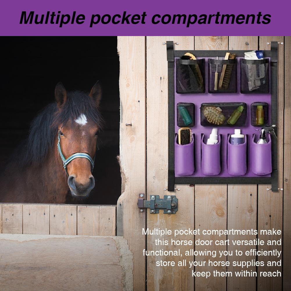 Horse Tack Storage Bag Large-Capacity Horse Trailer Organizer Multi-Pocket Storage Hanging Bag Horse Stable Supplies