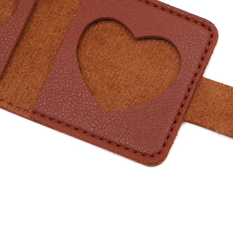 1 шт. Подвески для сумки Памятный фотоальбом Сделай сам Складные кармашки из искусственной кожи Хранение Мини-фотоальбом Милый брелок Портативный Многоцветный