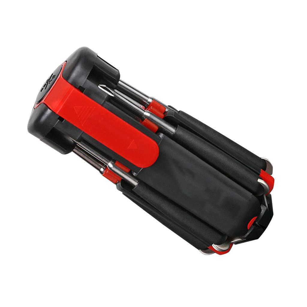 8 in 1 Screwdriver with LED Flashlight Multi Functional Torch Tool Cross Slot Combination for Industrial Use