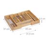 Подставка для столовых приборов - Relaxdays - 10016098 - Регулируемая по ширине - Бамбук - 31-48,5 см