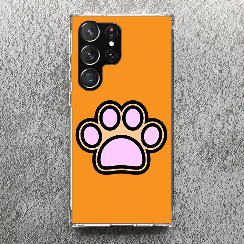 Dog FootPrint Soft Case for Samsung Galaxy S25 S24 S23 S22 Ultra S21 Plus S20 FE Phone Shell S10 + Pattern Cover Paw Cute Print