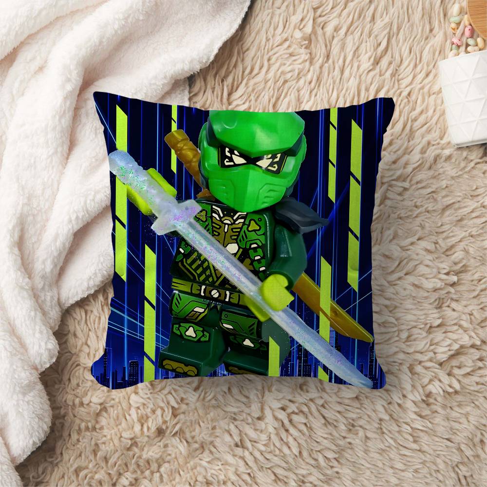 Мультфильм-N-Ninjago Персонализированные Картинки Текст Домашние Декоративные Подушки Бытовые Подарки 45X45См