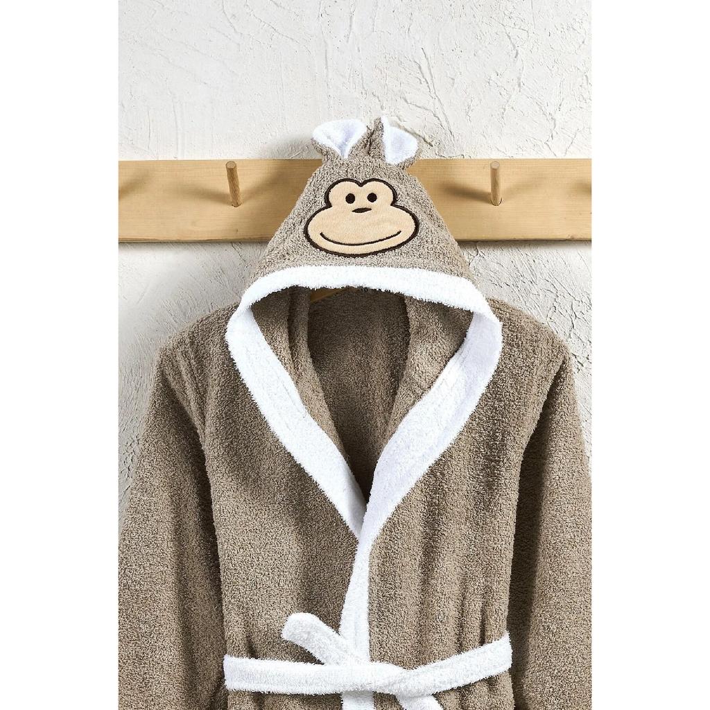 Детский халат с капюшоном, 100% хлопок, водопоглощающий, для маленьких девочек и мальчиков, енот