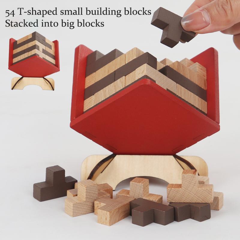 3D куб деревянный пазл творческий ранний образовательный конструктор блоки игрушка веселая игра для снятия стресса головоломка игрушка для детей подарок