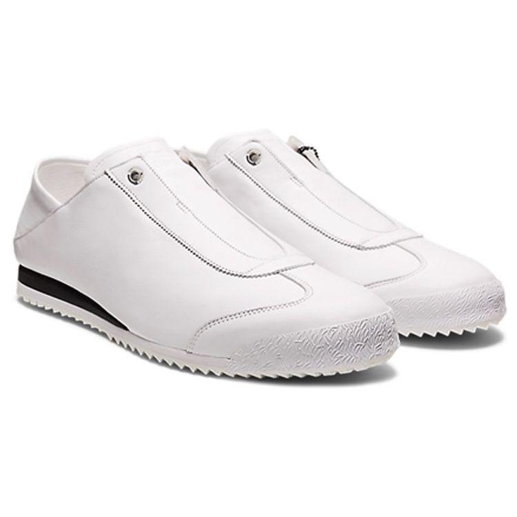 ONITSUKA TIGER Mexico 66 Paraty Кожа Удобные Простые Водонепроницаемые Низкие Кроссовки для Повседневной Носки Унисекс Белый Черный 1183B498-100