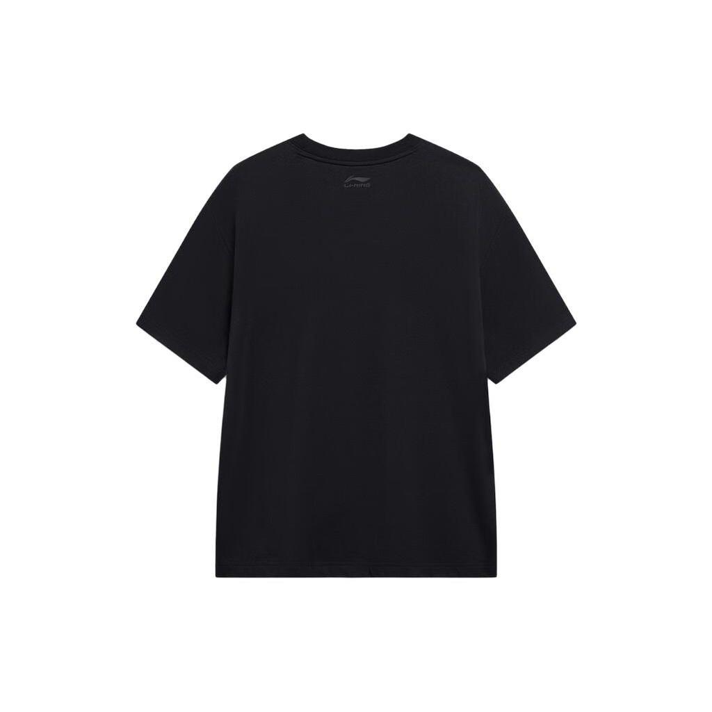 Li-Ning Disney Toy Story Cartoon Letter Printed Round Neck Short Sleeve T-Shirt Men Tops Black AHST747-5