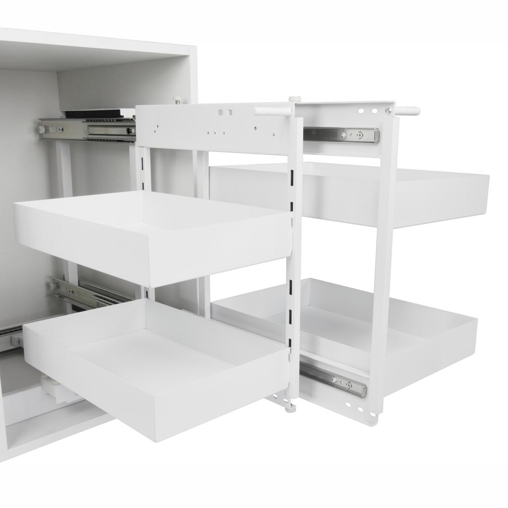 Magic Cargo Kitchen Cabinet Basket Universal White Sliding mm Magic Cargo Kitchen Cabinet Basket Universal White Sliding 800mm