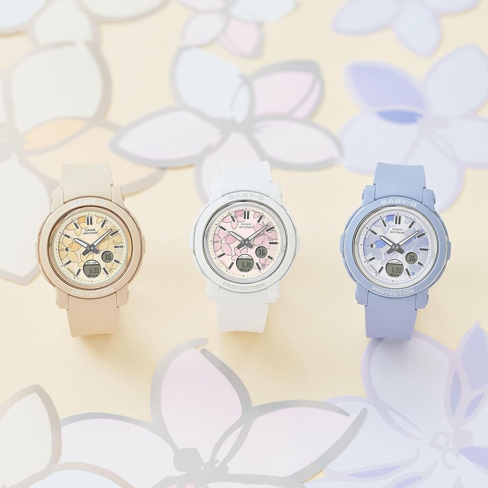 Casio Baby-G BGA-290FL-7AJF Женские Белые Часы Водонепроницаемые Стильный Дизайн
