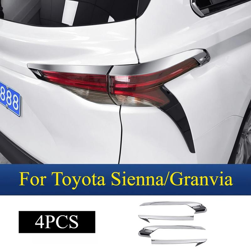 For Toyota Sienna Granvia Tail Light Trim 304 Stainless Steel Anti-Scratch Car Exterior Accessories Anti-Rust Trim Tools