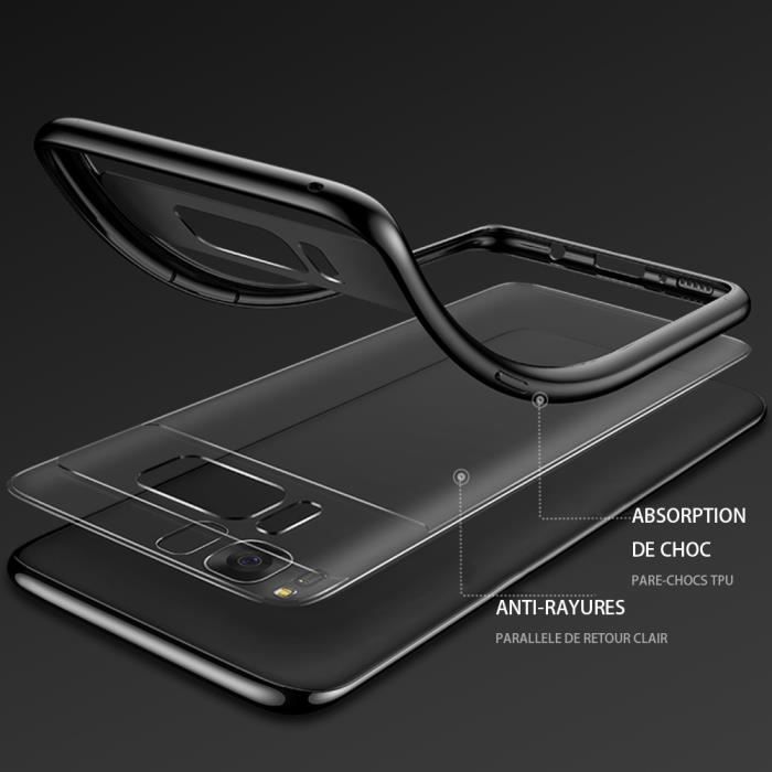 Coque de Protection - E.F.CONNECTION - Samsung Galaxy S8 Plus - Silicone - Rouge Mat - Antichocs