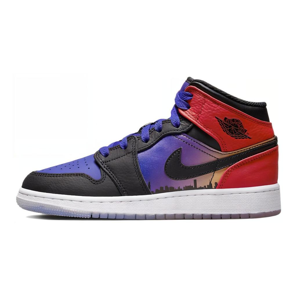 Детские кроссовки Air Jordan 1 Mid SS GS Skyline Blue Concord Black DX4379-400