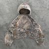 Camouflage Leaf Print Hoodie Mens Loose Streetwear Vintage Hip Hop Sweatshirt