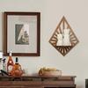 1шт сосновая геометрическая настенная рамка декоративная настенная витрина настенная подвесная стойка ретро полка для хранения свечей плавающая полка 11x14 дюймов