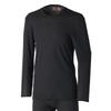 Breath Thermo Wool Crew Neck Long Sleeve Size M Underwear, Heat-Generating Innerwear, Medium-Weight Shirt, Men's, Black, (C2JAB651)