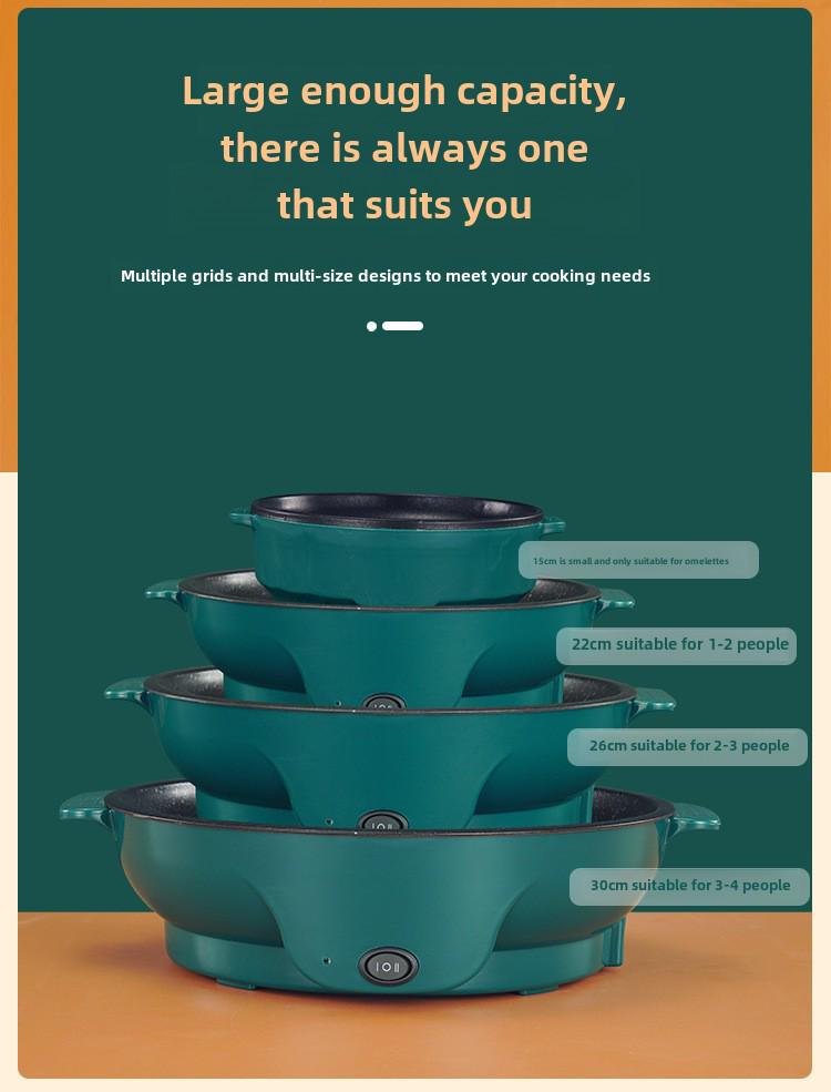 110V Multifunctional Electric Baking Pan: Non-Stick Mini Oven & Frying Pan for Convenient Home Cooking