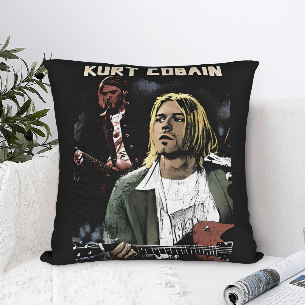 Kurt Cobain Pillow Cover Morden Pillow Case For Living Room Sofa Square Cushion Cover Gift