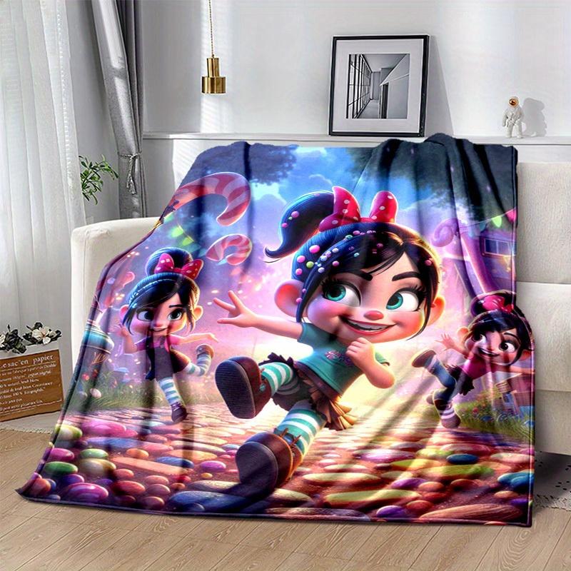 1pc. Colorful Candyland Theme Blanket - Perfect for Home, Office, Outdoor Use, Gift Idea, Suitable for All Seasonsz0417266