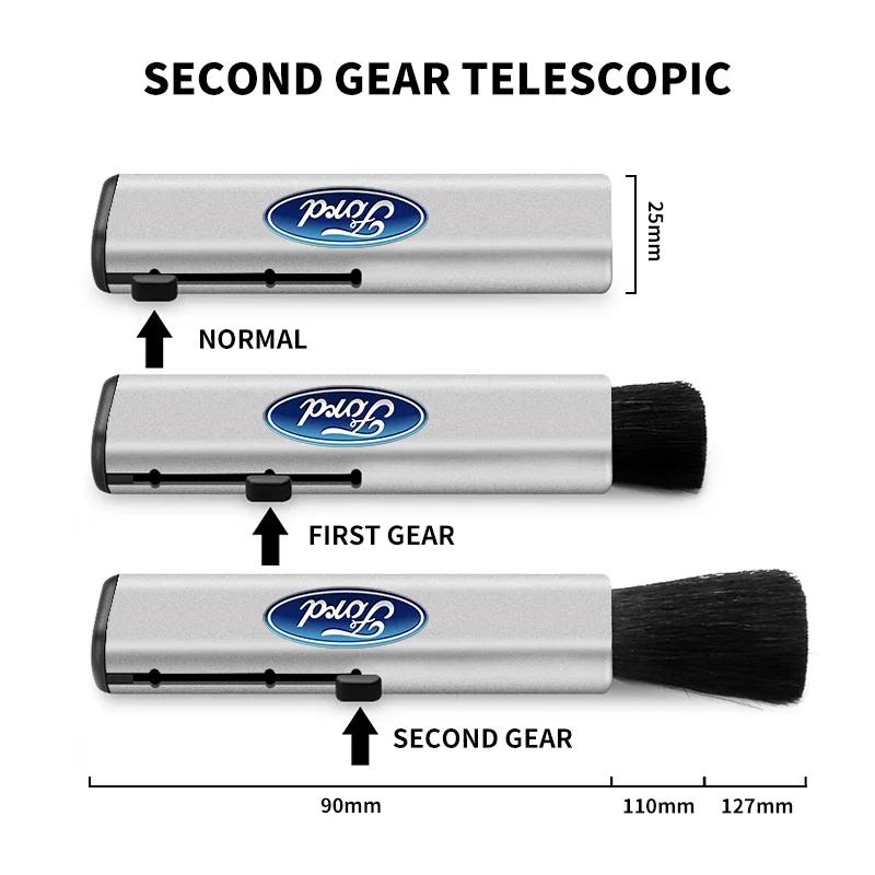 2025 Hot For Ford New Car Retractable Cleaning Brush Air Conditioner Computer Cleaning Brush For Ford Ranger Focus Kuga Mustang