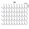 50pcs/pack 8011 Coating High Carbon Fishing Hooks Barbed Hooks Stainless Steel Carp Fishing