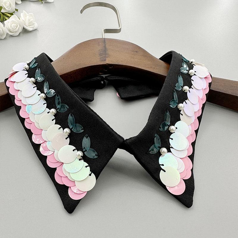 Pearl Women Shirt False Collars Crystal Removable Collar Women Necklace Fake Collar Detachable Diamond Clothing Accessories