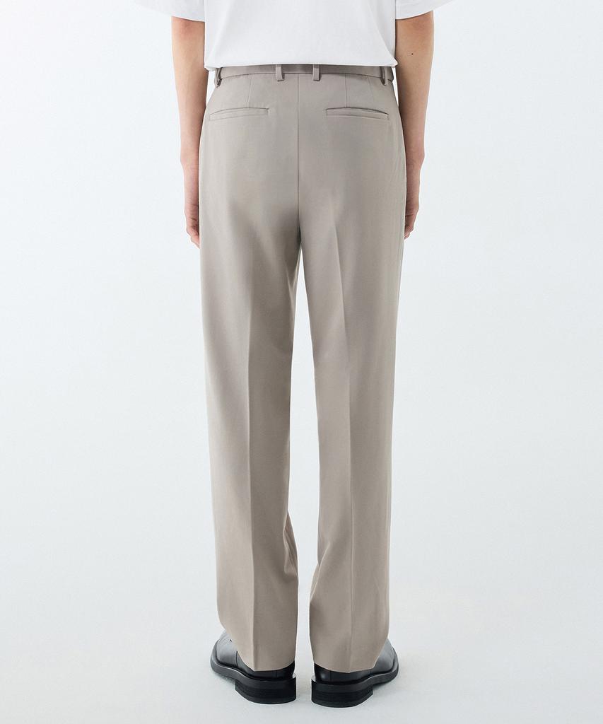 MUSINSA STANDARD Straight Hidden Banding Slacks [Light Beige]