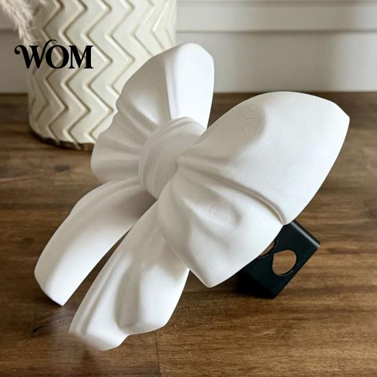 Non-fading Tow Hook Cover Princess Bow Trailer Hitch Cover, Cute 3D Printed Towel Coupler Cap, Snap On Decorative Dust Plugs for SUV Truck,