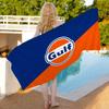 G-Gulf Racing Car Logo Микрофибровое одеяло Быстросохнущие пляжные полотенца Большой размер Печать Супервпитывающее полотенце-одеяло для бассейна