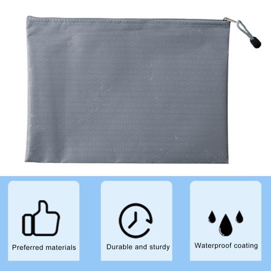 Сумка для документов из ткани Оксфорд с застежкой-молнией, водонепроницаемая сумка для хранения документов большой емкости с ремешком, офисные принадлежности