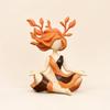 Meditation Deity Statue Layered Color Bands Tabletop Ornament Mudra-Like Hands