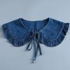 Clothing Accessories Layer False Collar Ruffle Denim Fake Shoulder Cute Shirt Fake Collar  Women