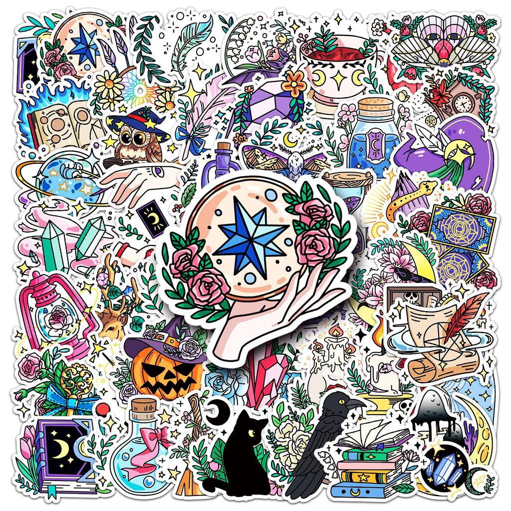 50 Magic Doodle Personalized Cartoon StickersDIY Mobile Case Suitcase Stickers Waterproof