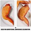 Food sample fake roast chicken wings model 3-piece set restaurant store display photography stage props commercial photographers PVC material color