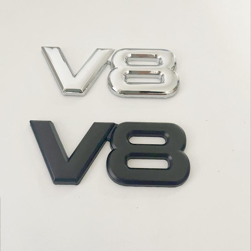 3D Металлический Логотип V8 Автомобильный Объем Двигателя Задний Багажник Значок Боковое Крыло Крыла Автомобильная Наклейка Значок Наклейка Для Toyota Volkswagen eu3
