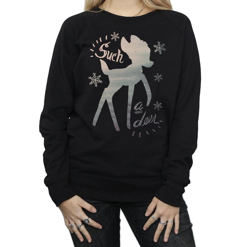 Disney Womens/Ladies Bambi Winter Deer Sweatshirt