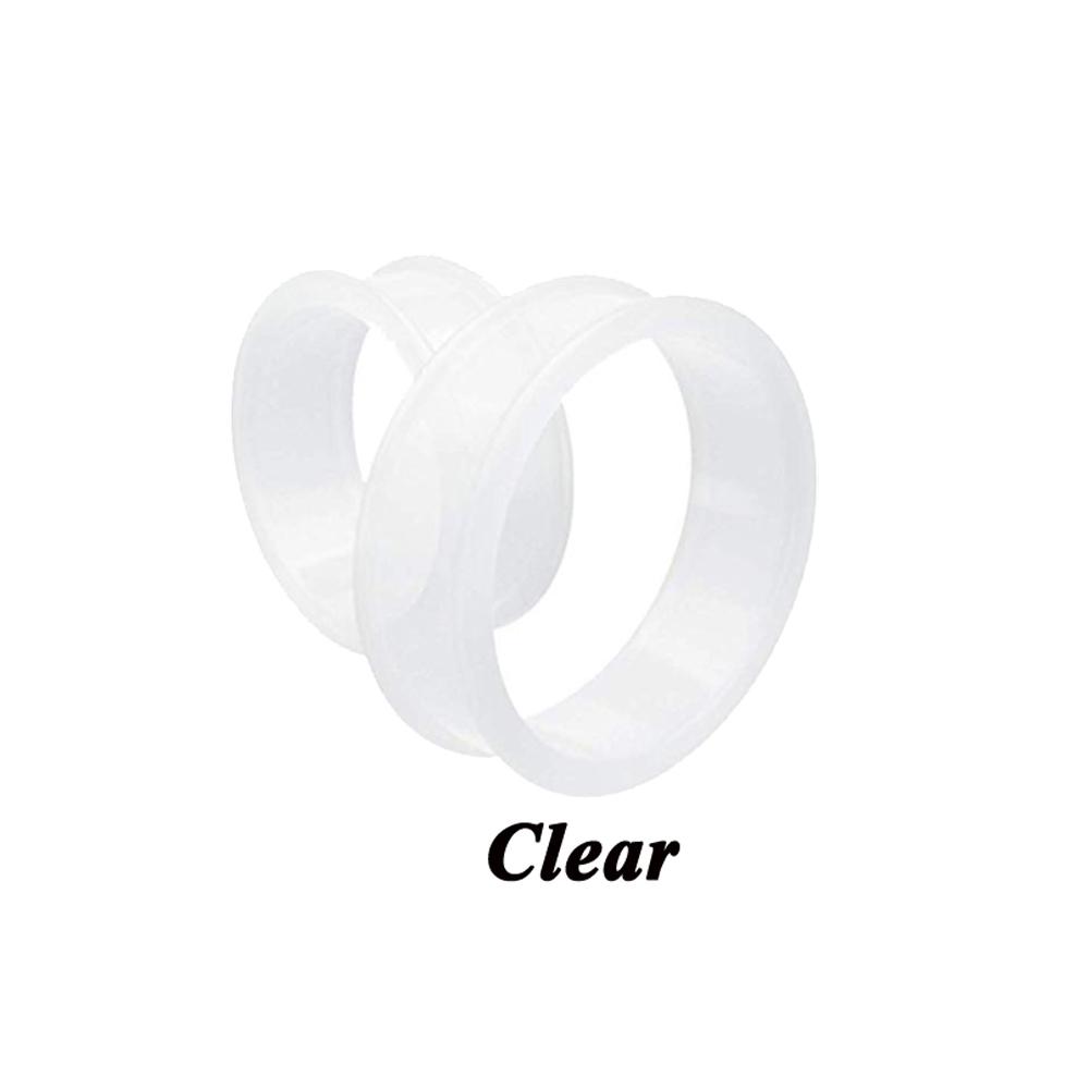 2pcs Supersize Flexible Silicone Double Flared Ear Tunnel Plug Ear Piercing Flesh Tunnel Ear Gauge Expander Stretchers Piercing