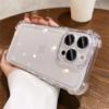 Роскошный мягкий силиконовый чехол с подушкой безопасности для iPhone 16 Pro Max 11 12 13 14 15 Pro Xs Max X Xr 16 Plus, защитное стекло для объектива